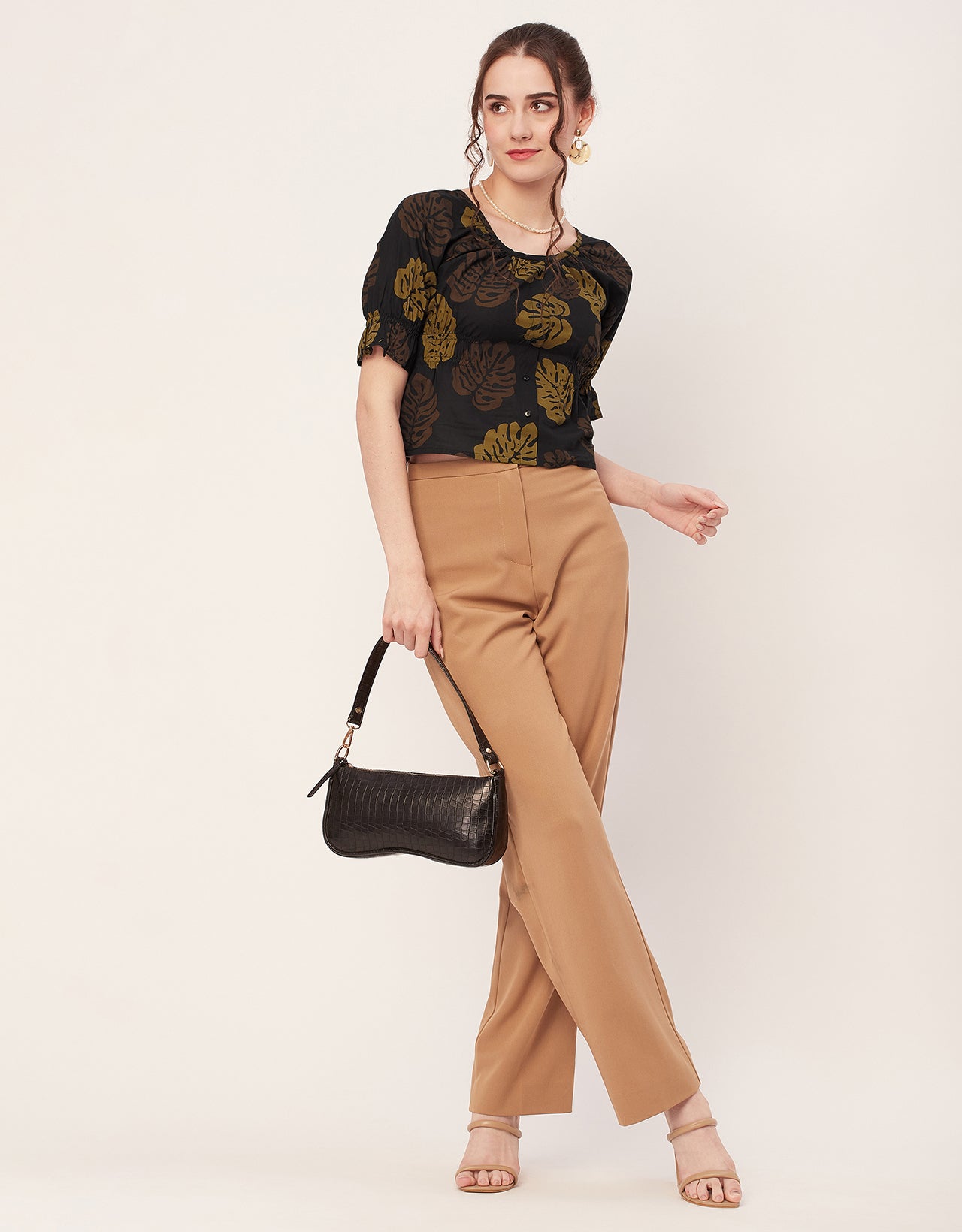 Cinched Waist Retro Top