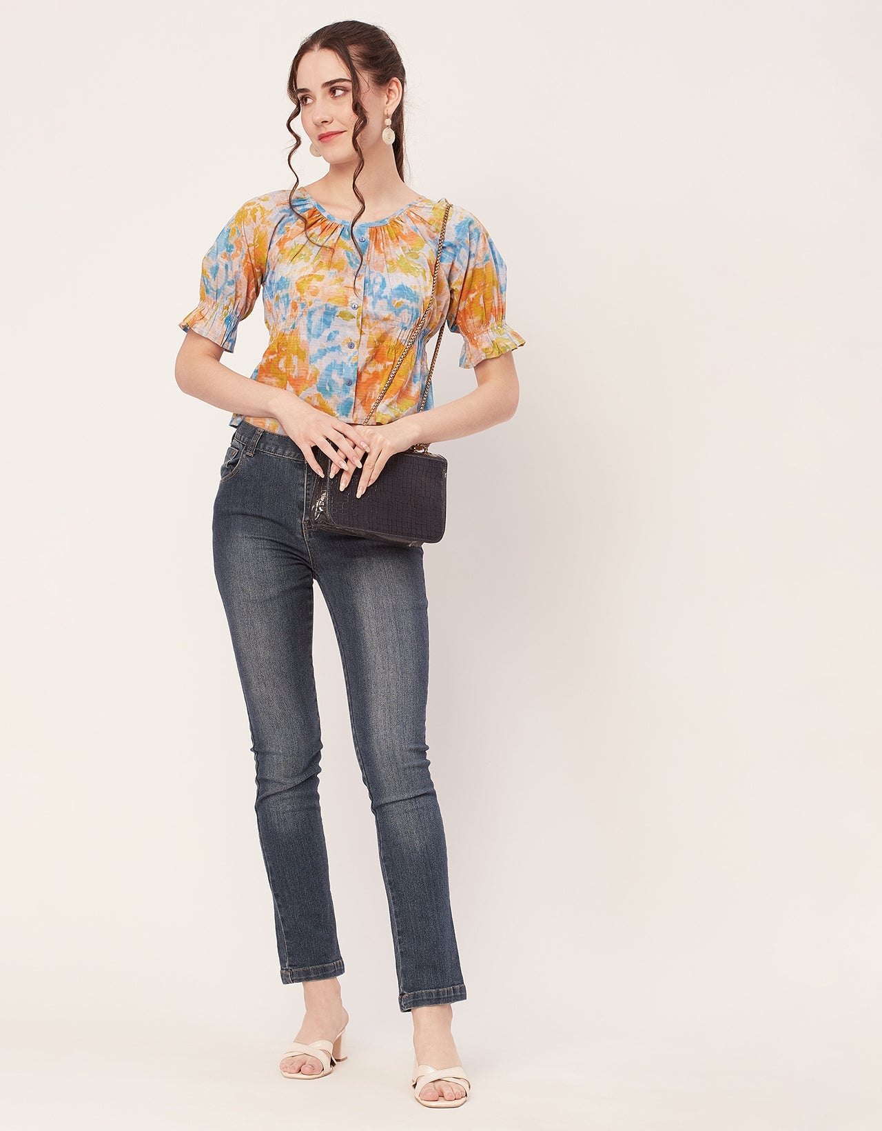 Cinched Waist Retro Top