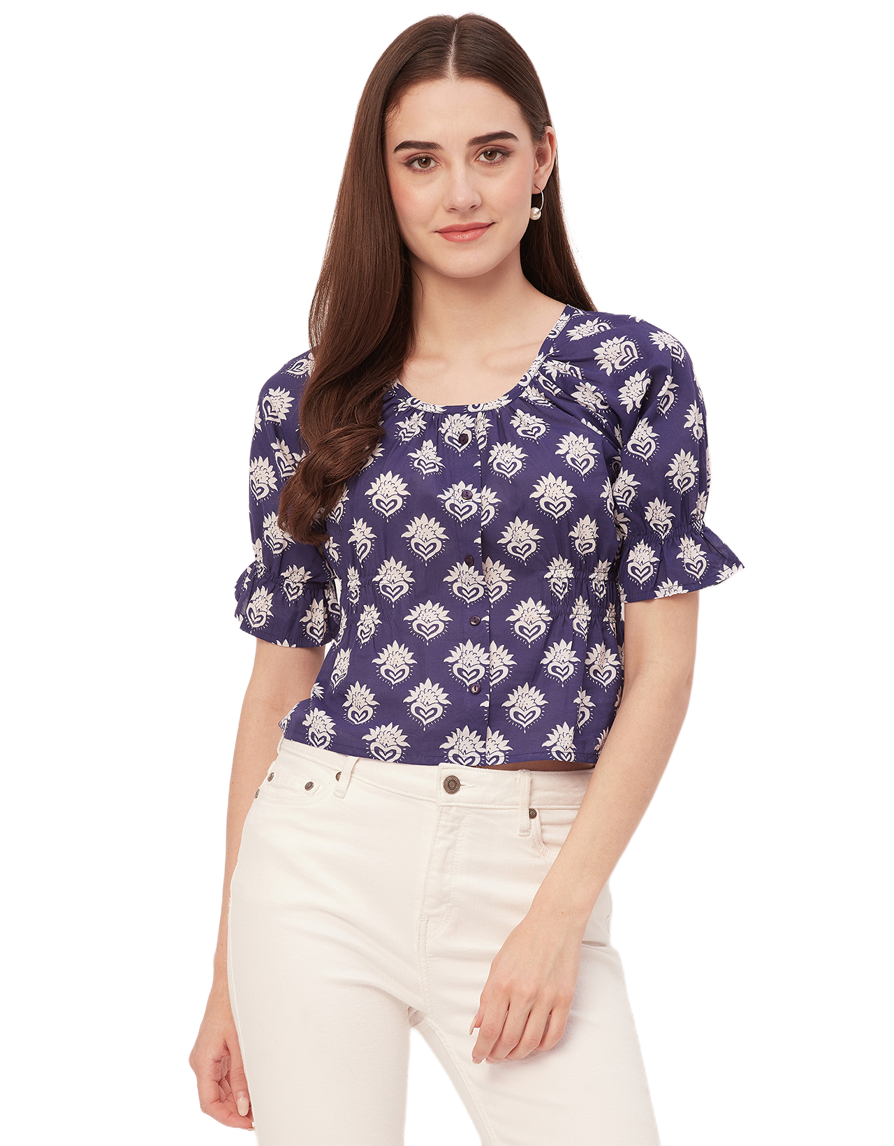 Cinched Waist Retro Top