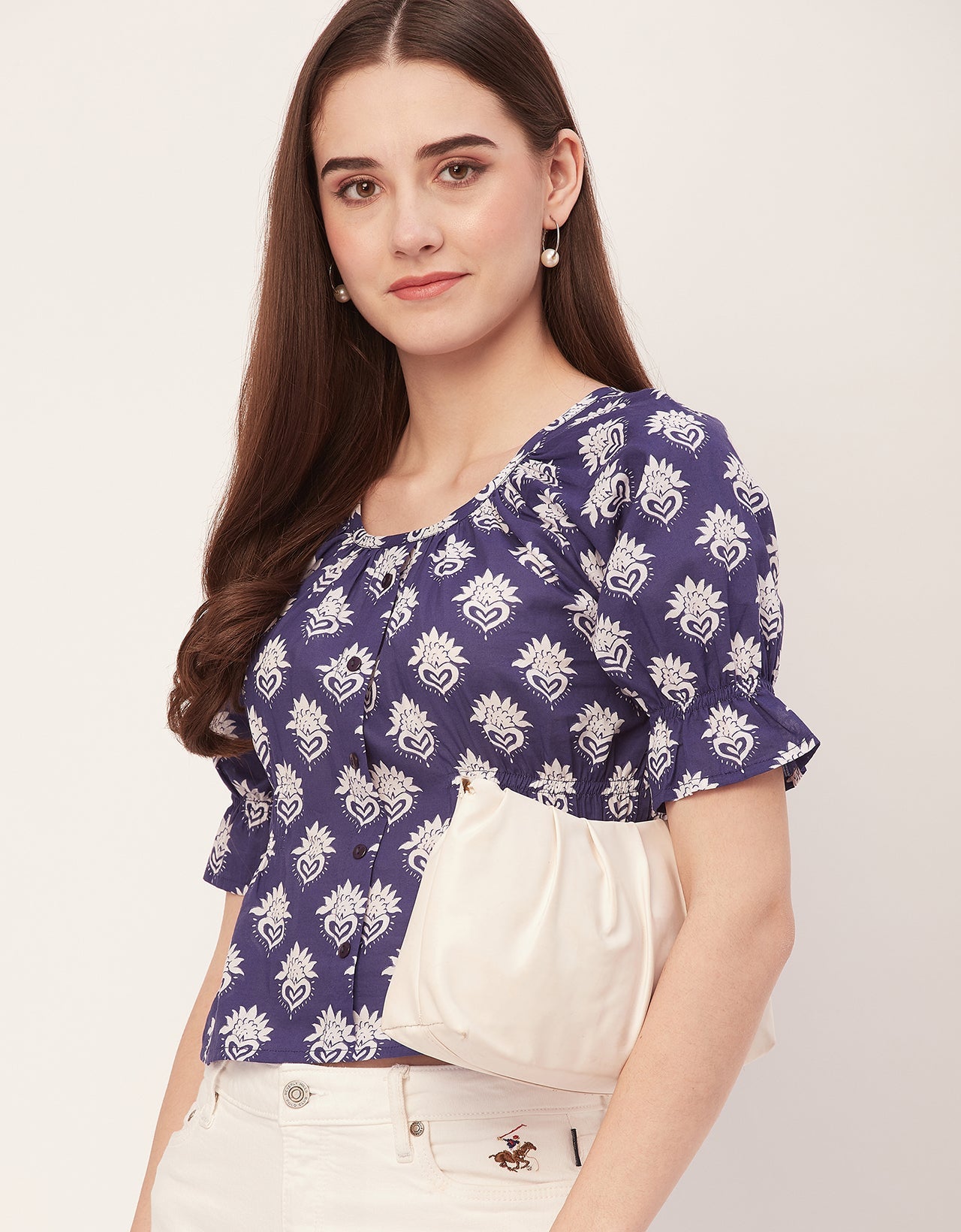 Cinched Waist Retro Top