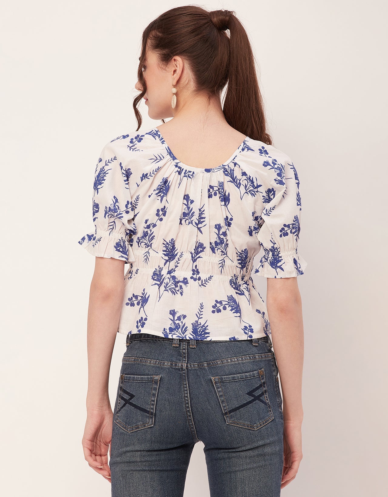 Cinched Waist Retro Top
