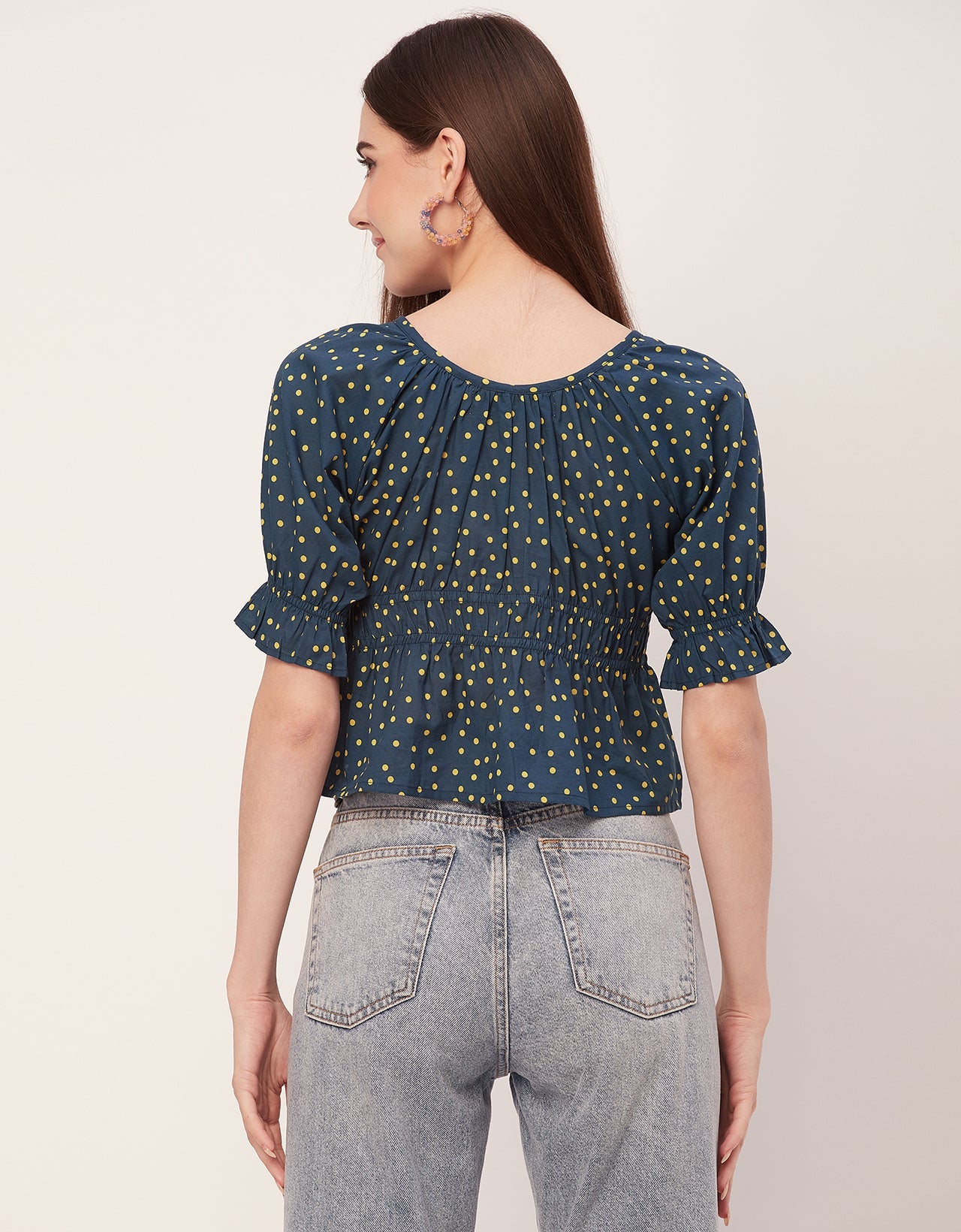 Cinched Waist Retro Top