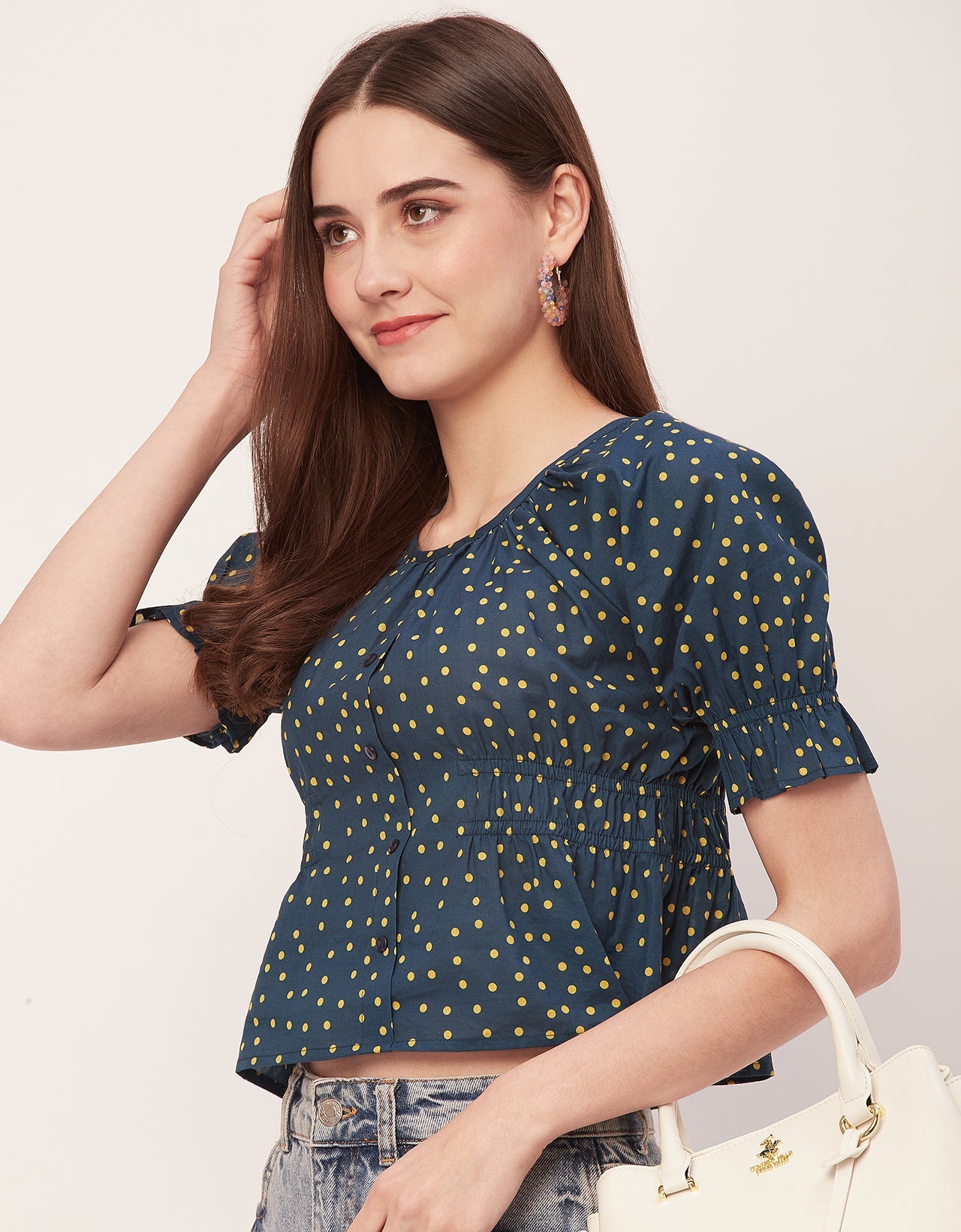 Cinched Waist Retro Top