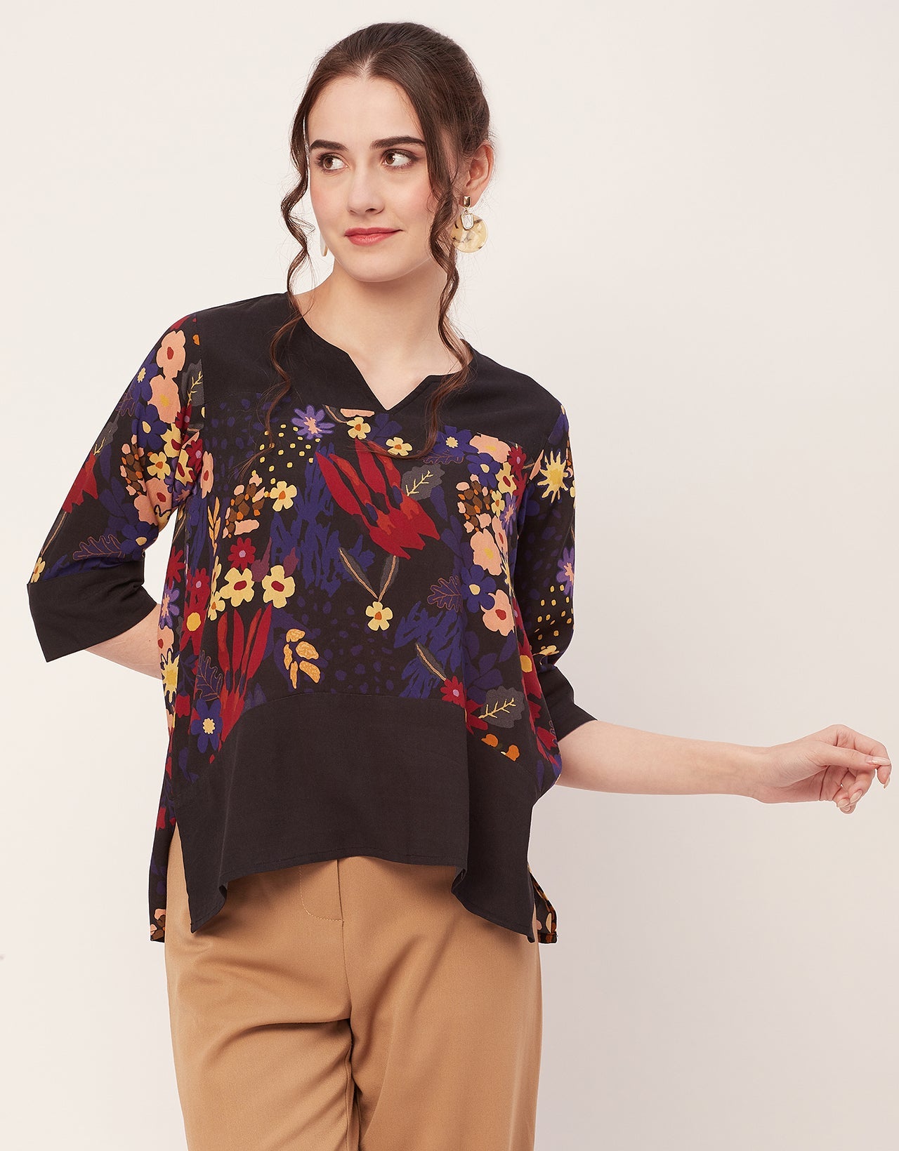 Quarter Sleeve High Low