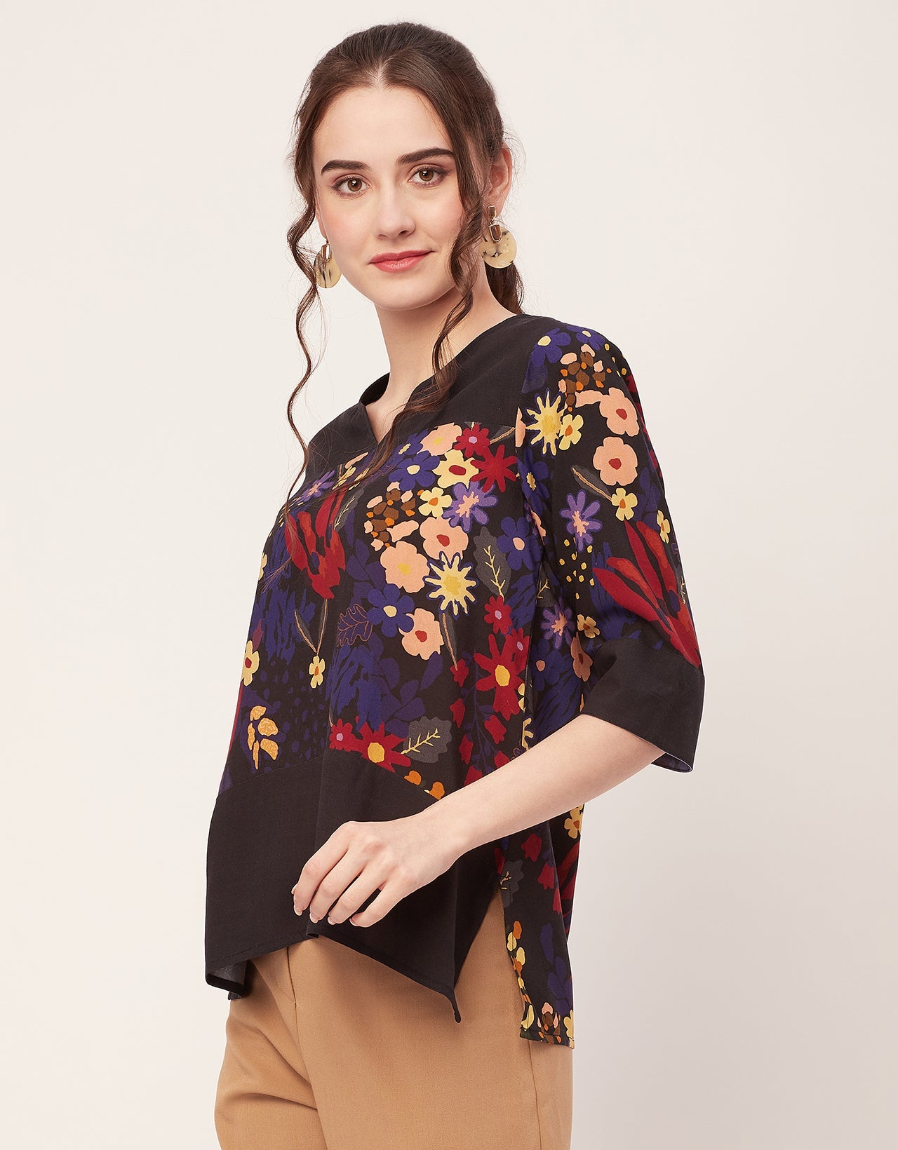 Quarter Sleeve High Low