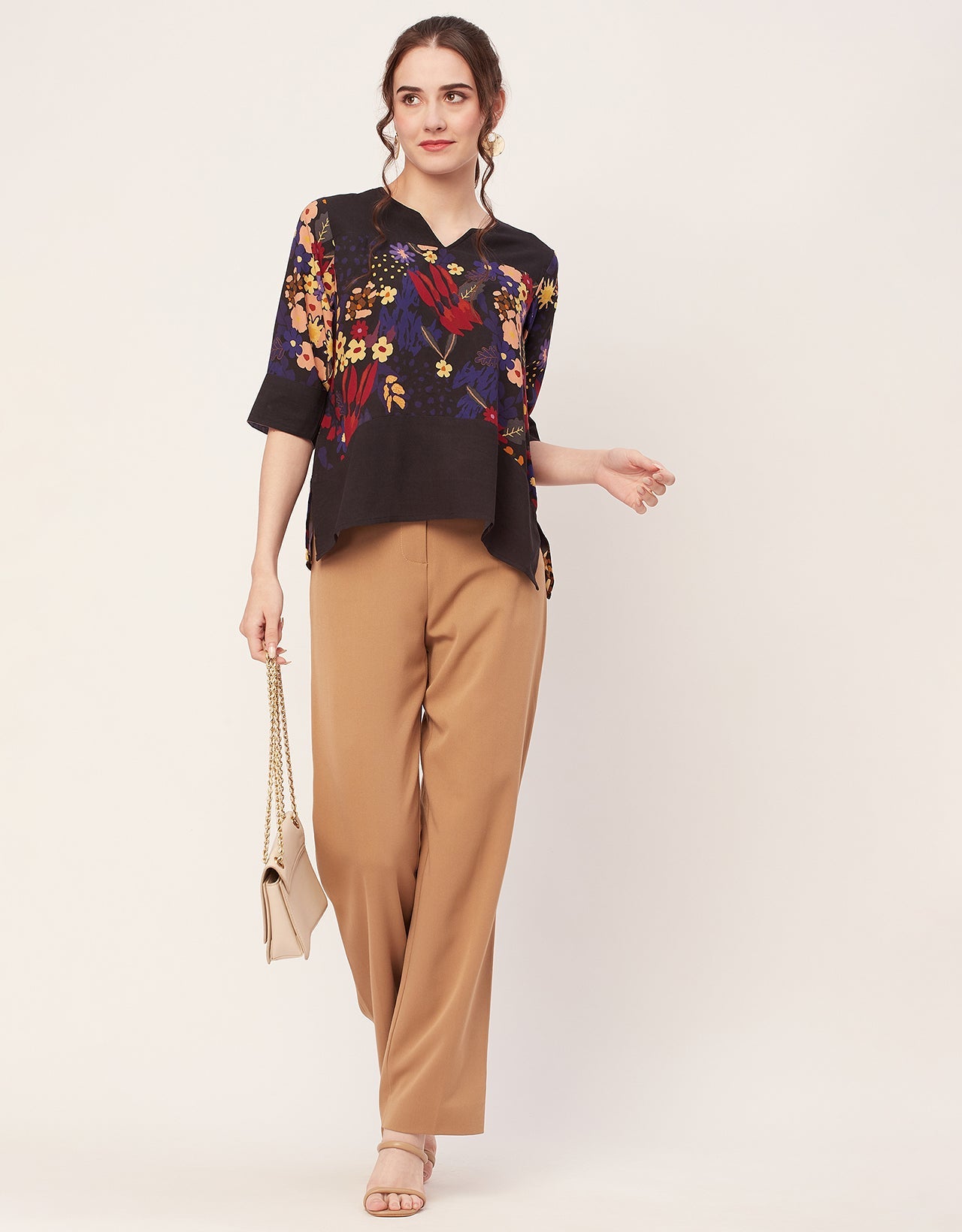 Quarter Sleeve High Low