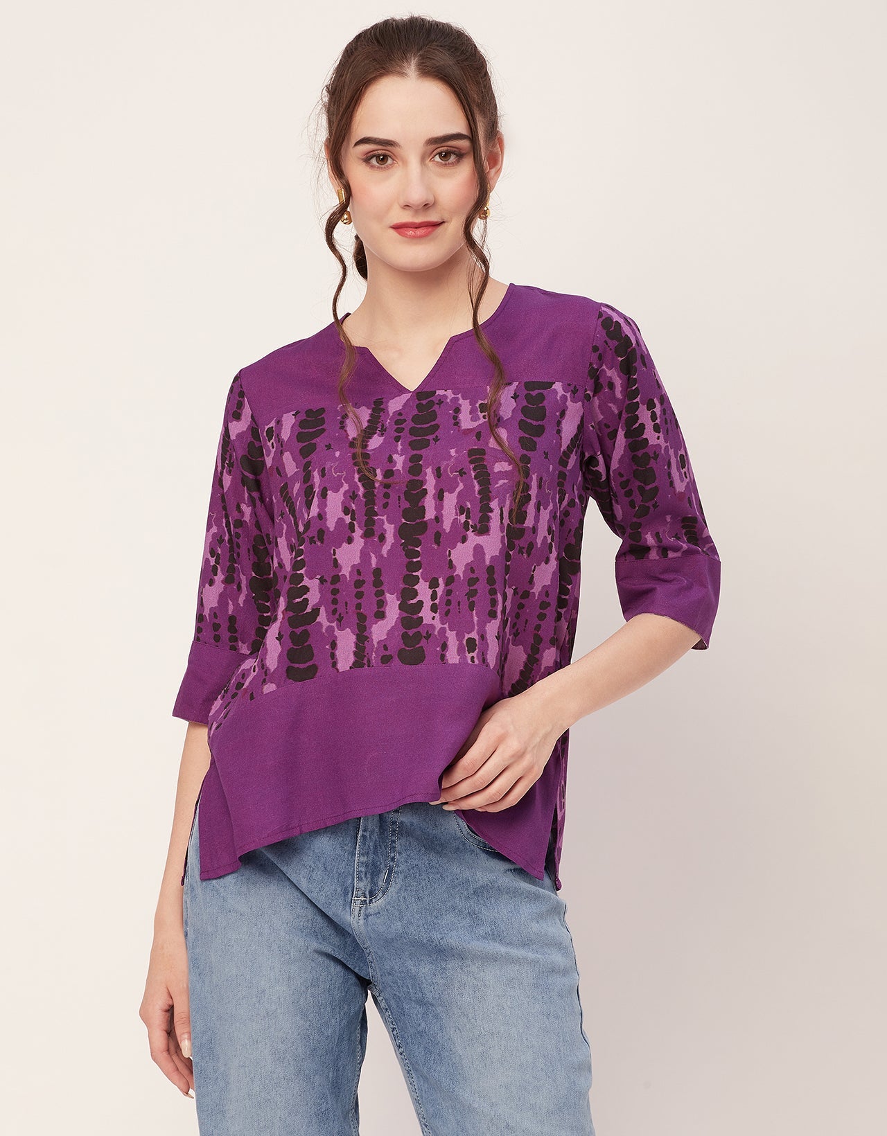 Quarter Sleeve High Low