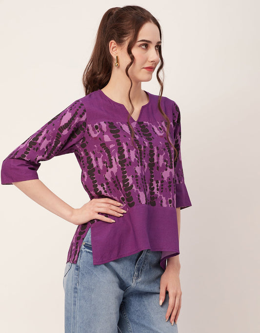 Quarter Sleeve High Low