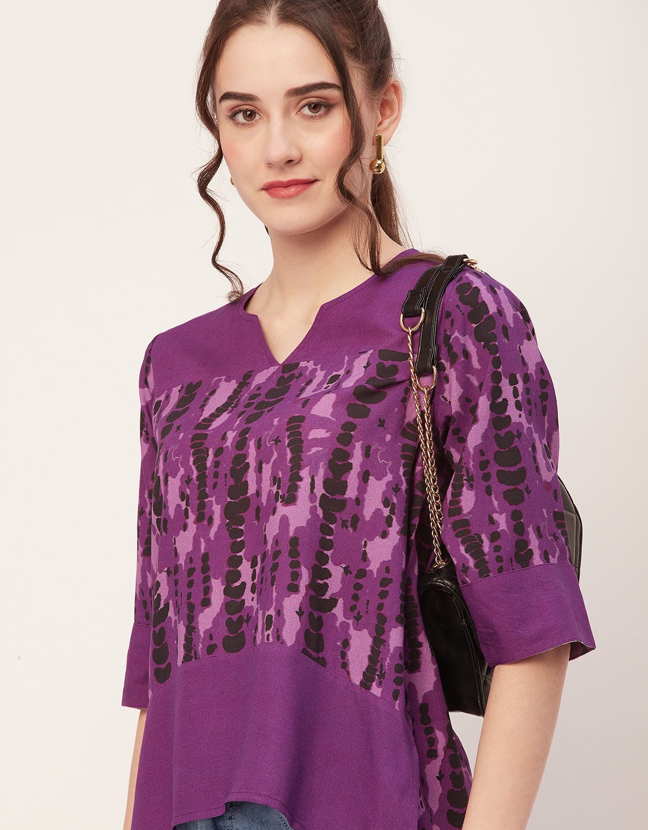 Quarter Sleeve High Low