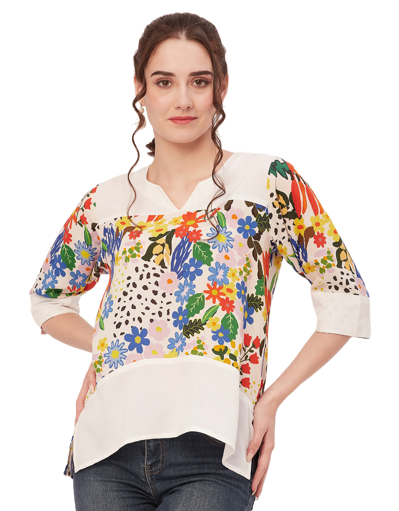 Quarter Sleeve High Low