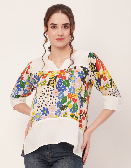 Quarter Sleeve High Low