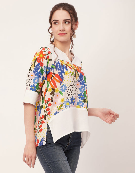 Quarter Sleeve High Low