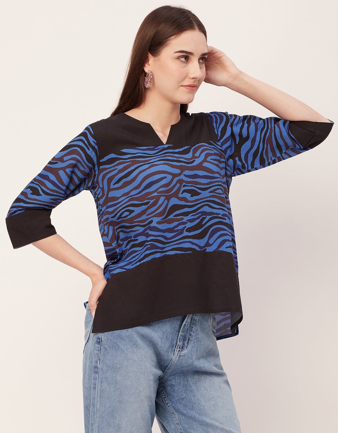 Quarter Sleeve High Low