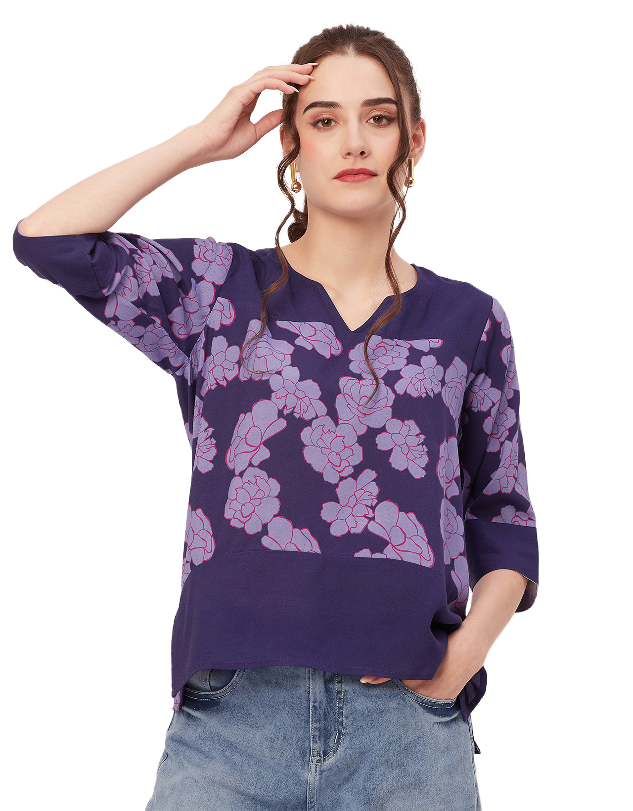 Quarter Sleeve High Low