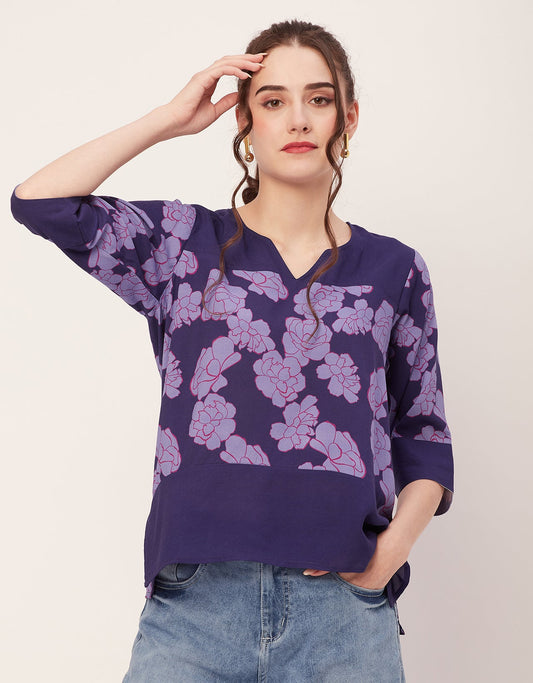 Quarter Sleeve High Low