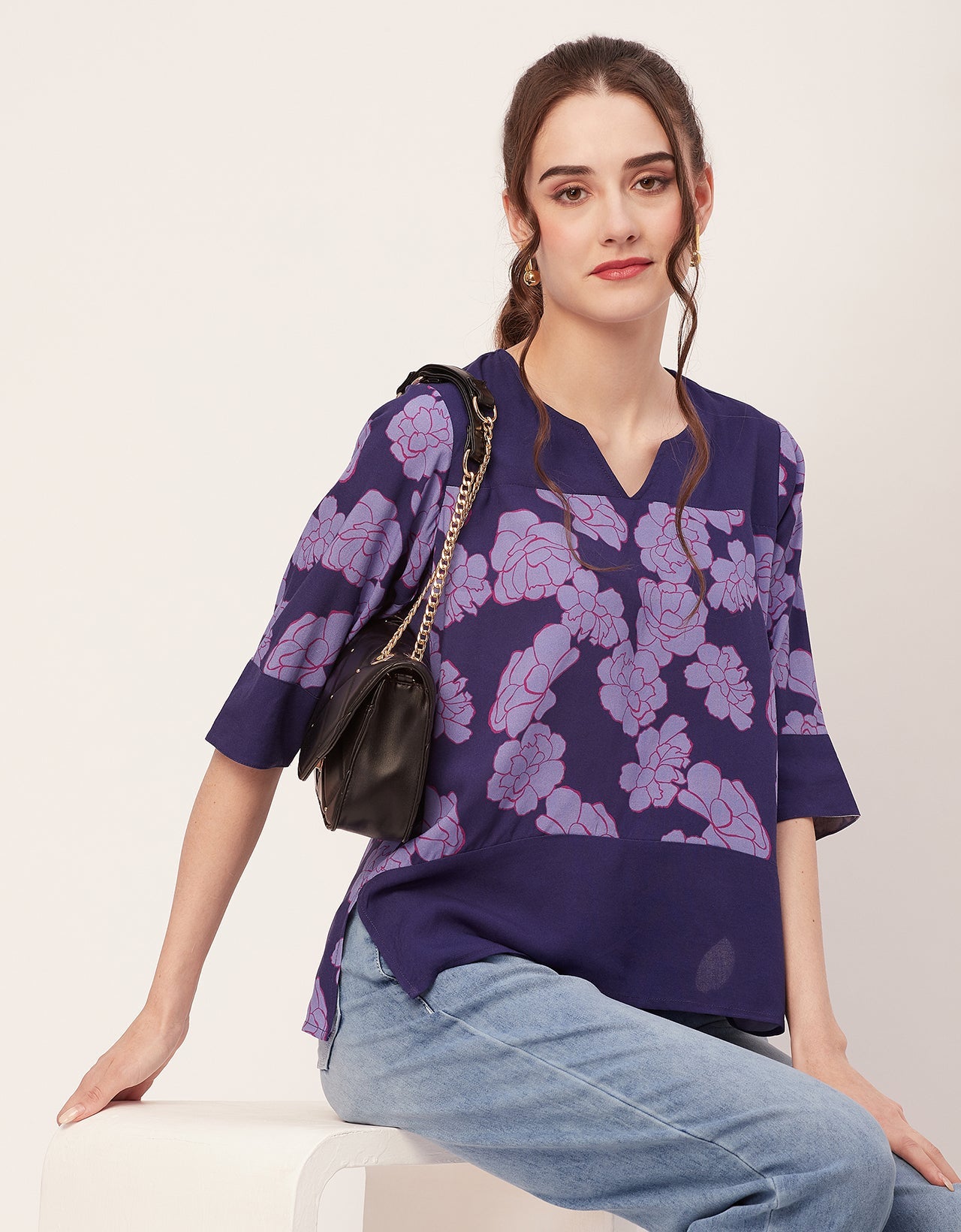 Quarter Sleeve High Low