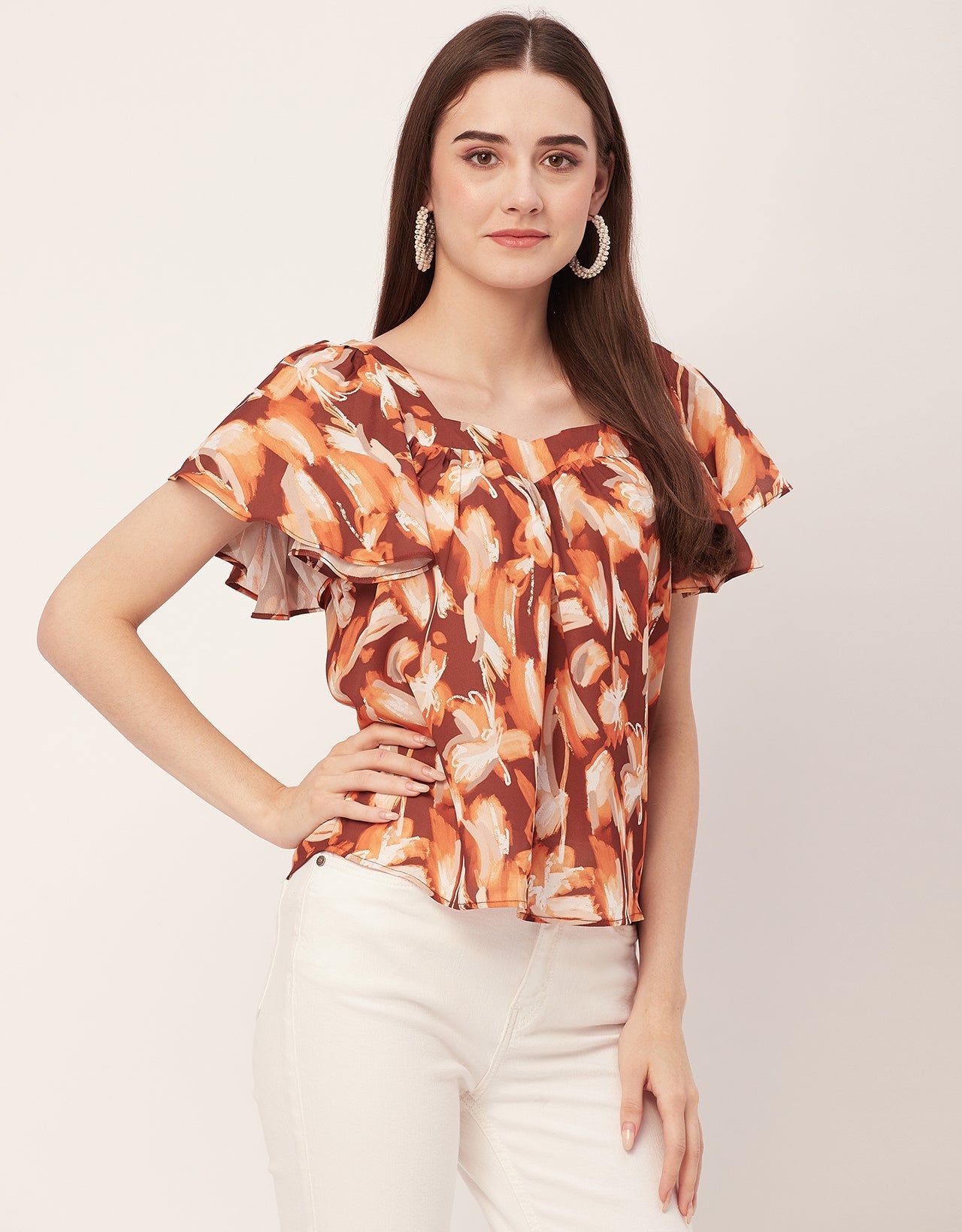 Sweetheart Neck Flutter