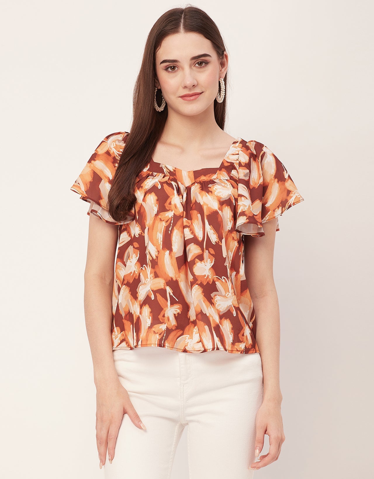 Sweetheart Neck Flutter