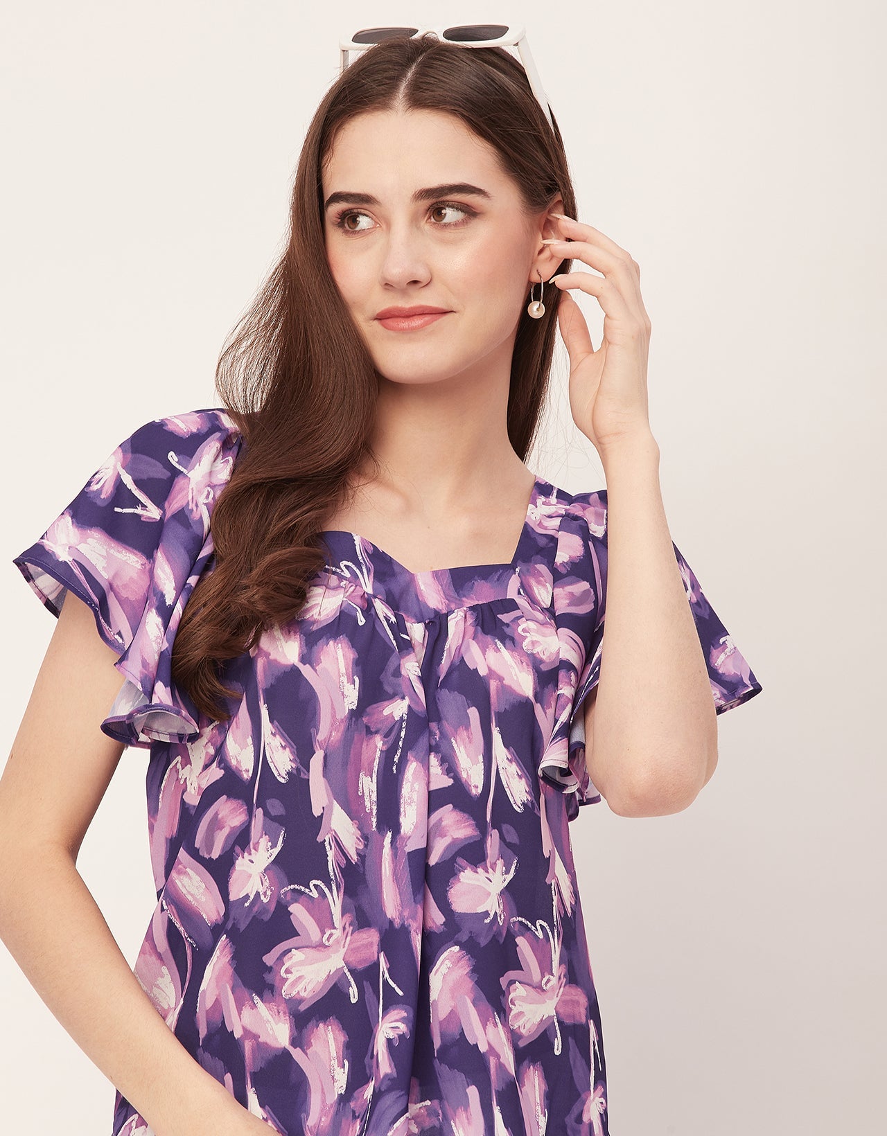 Sweetheart Neck Flutter