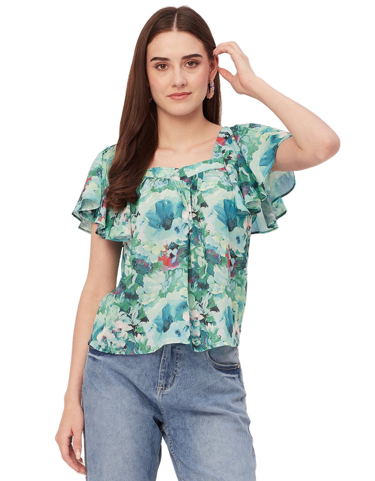 Sweetheart Neck Flutter