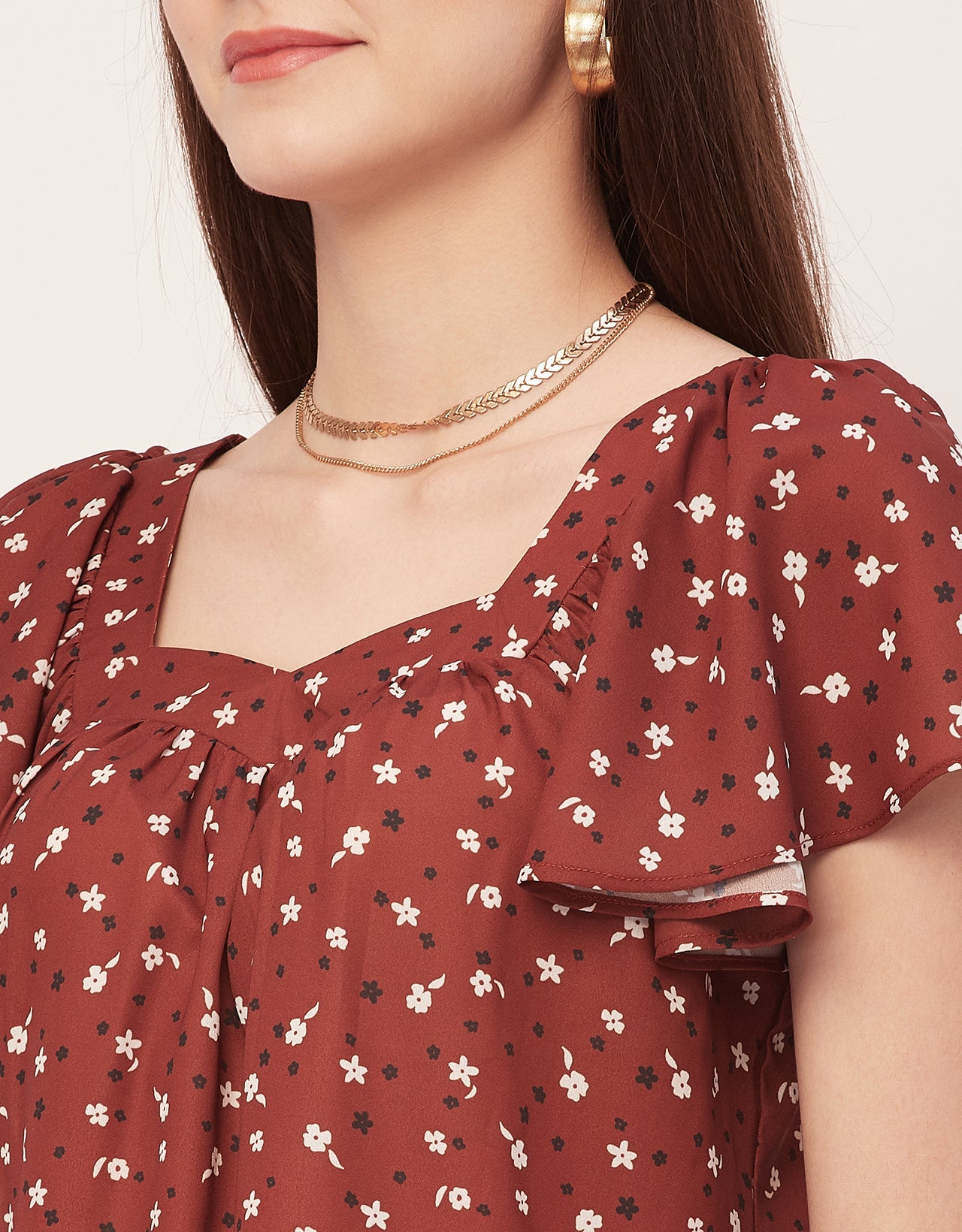 Sweetheart Neck Flutter