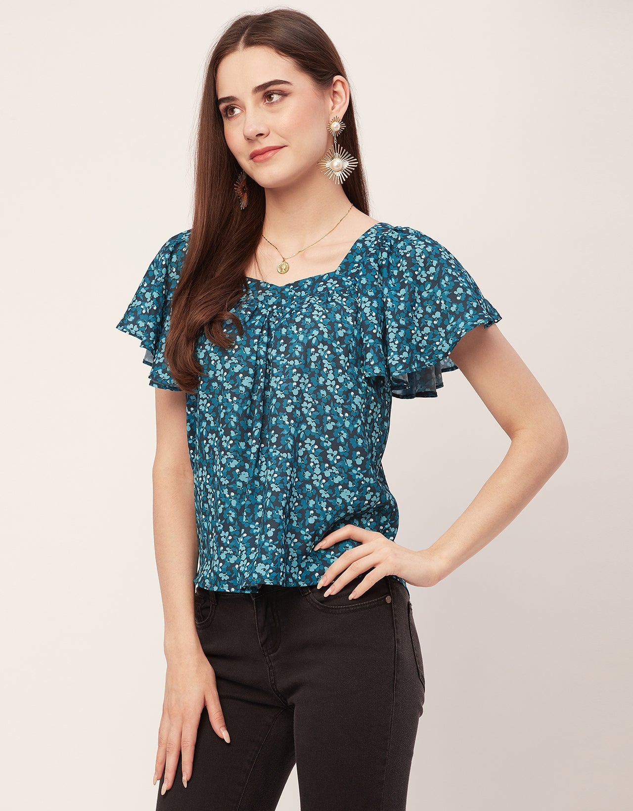 Sweetheart Neck Flutter