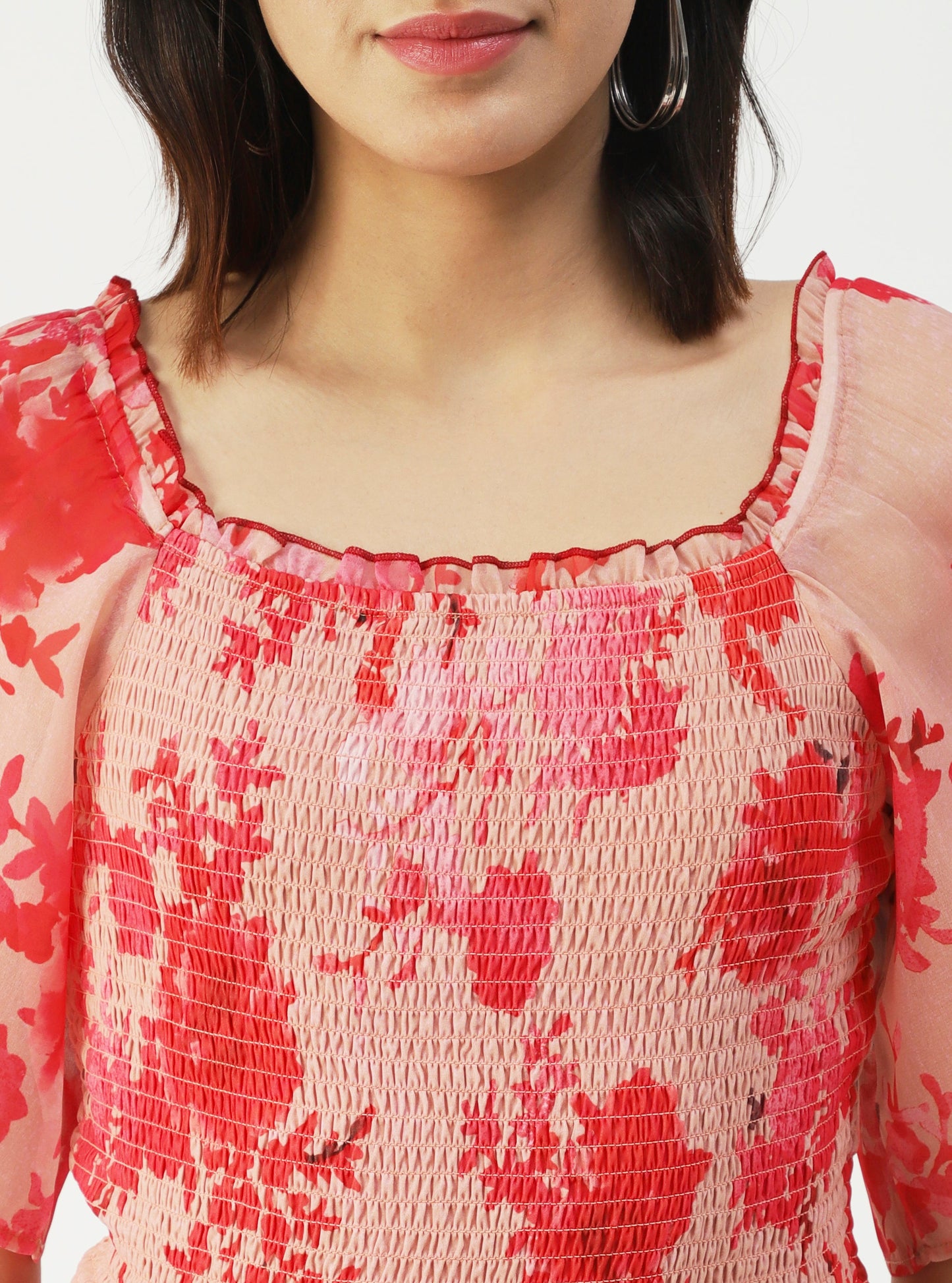 Printed Flotter Sleeve Top