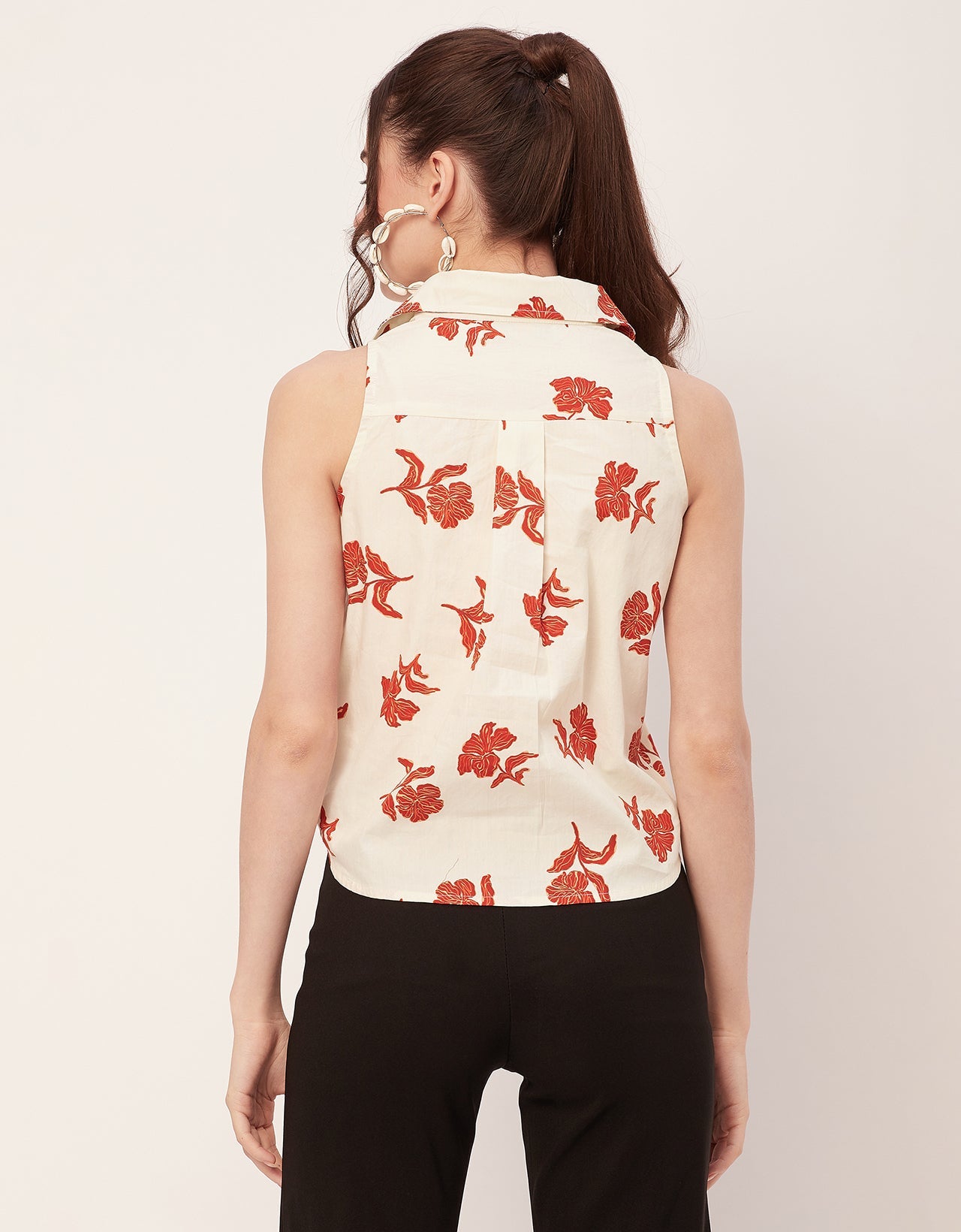 Sleeveless Cotton Shirt