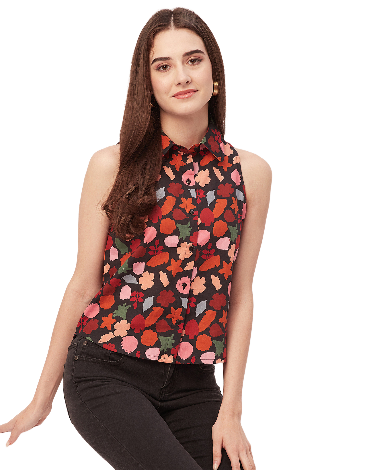 Sleeveless Cotton Shirt