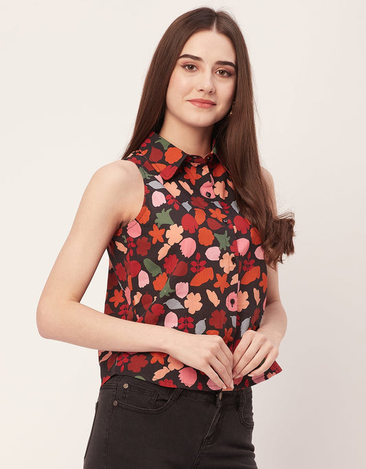 Sleeveless Cotton Shirt