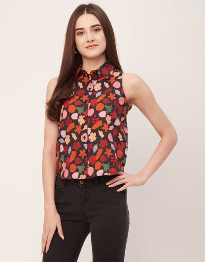 Sleeveless Cotton Shirt
