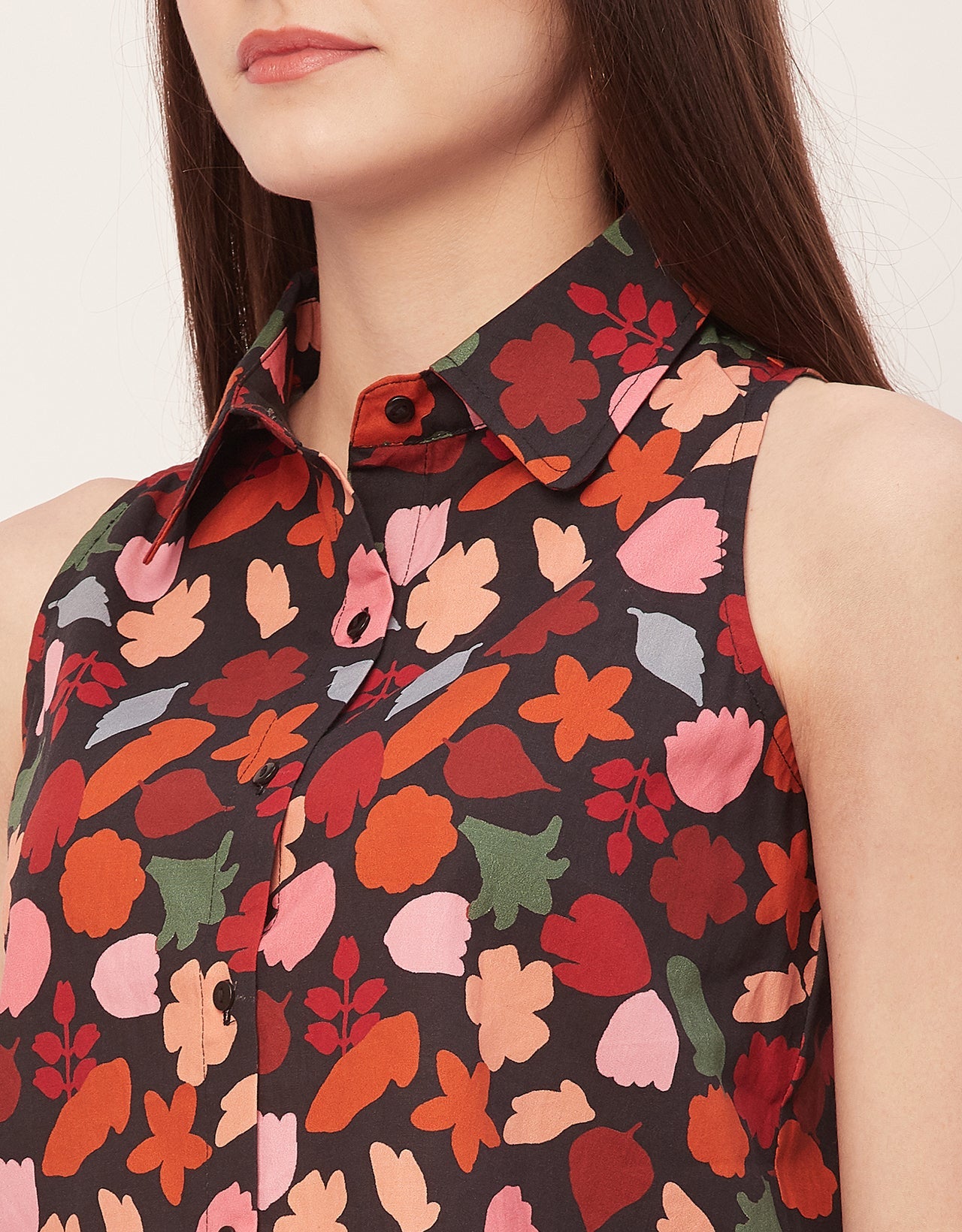 Sleeveless Cotton Shirt