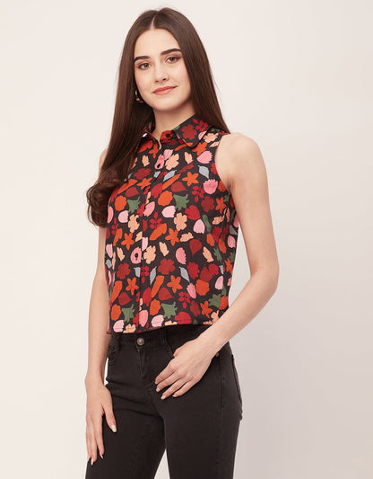 Sleeveless Cotton Shirt