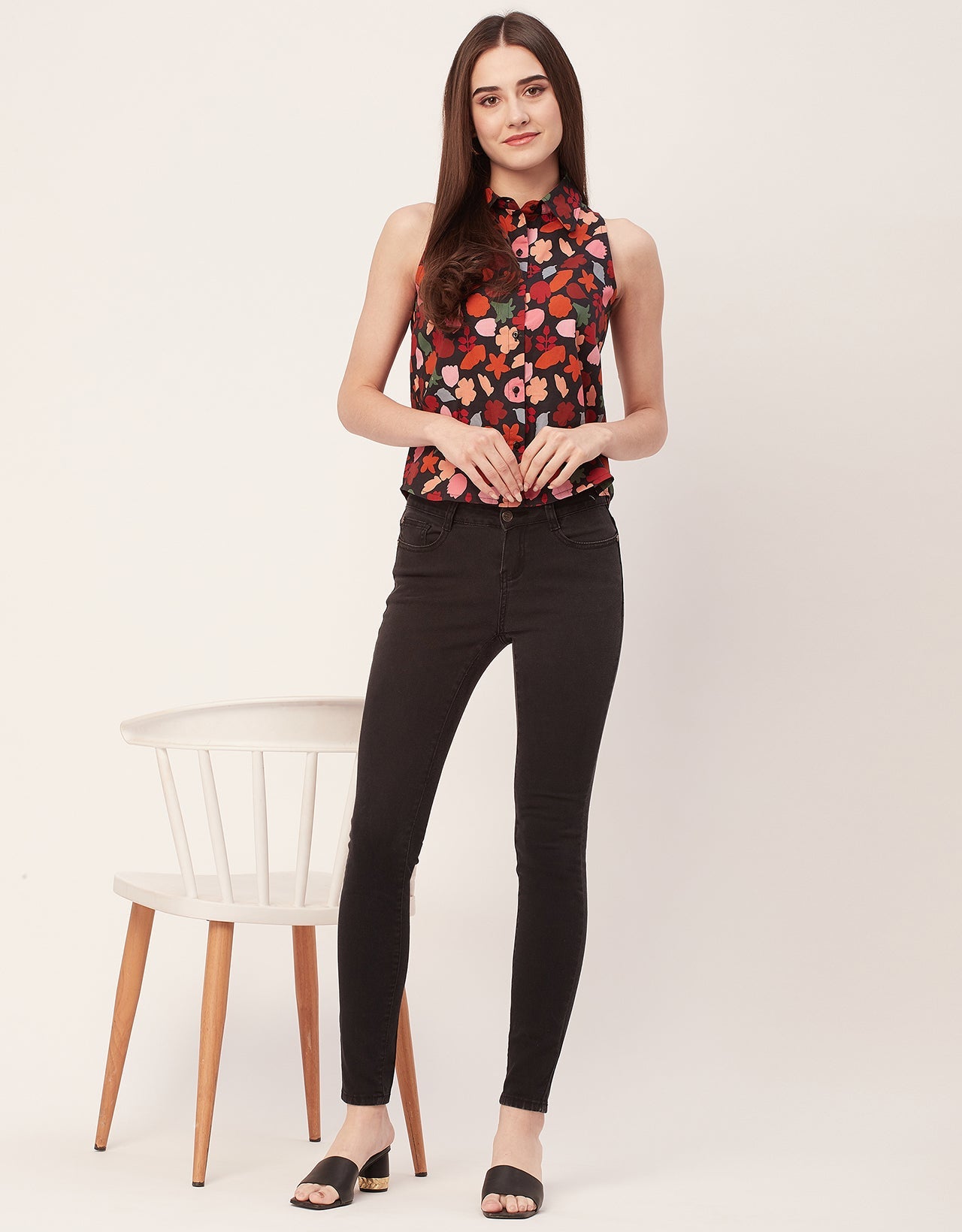 Sleeveless Cotton Shirt