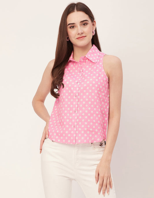 Sleeveless Cotton Shirt