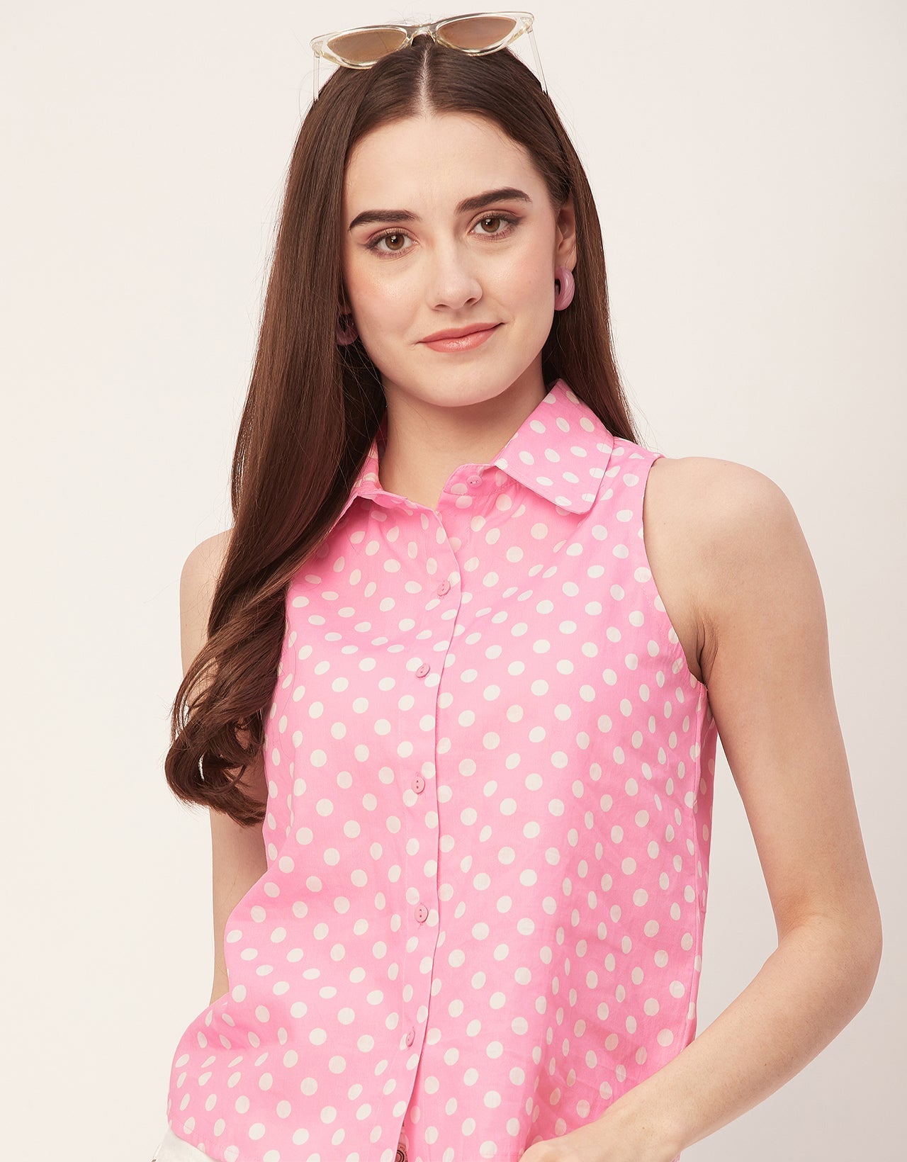 Sleeveless Cotton Shirt