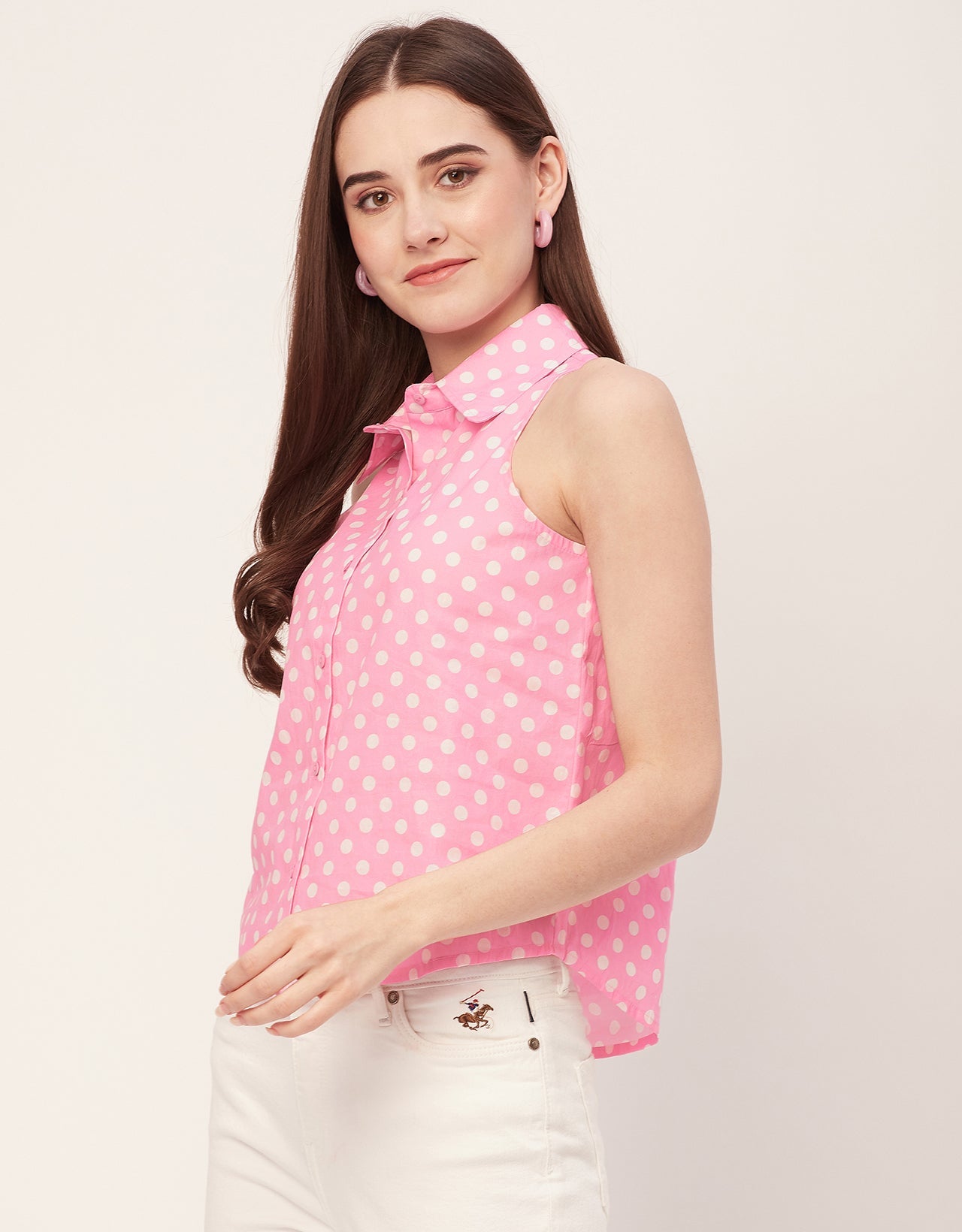 Sleeveless Cotton Shirt