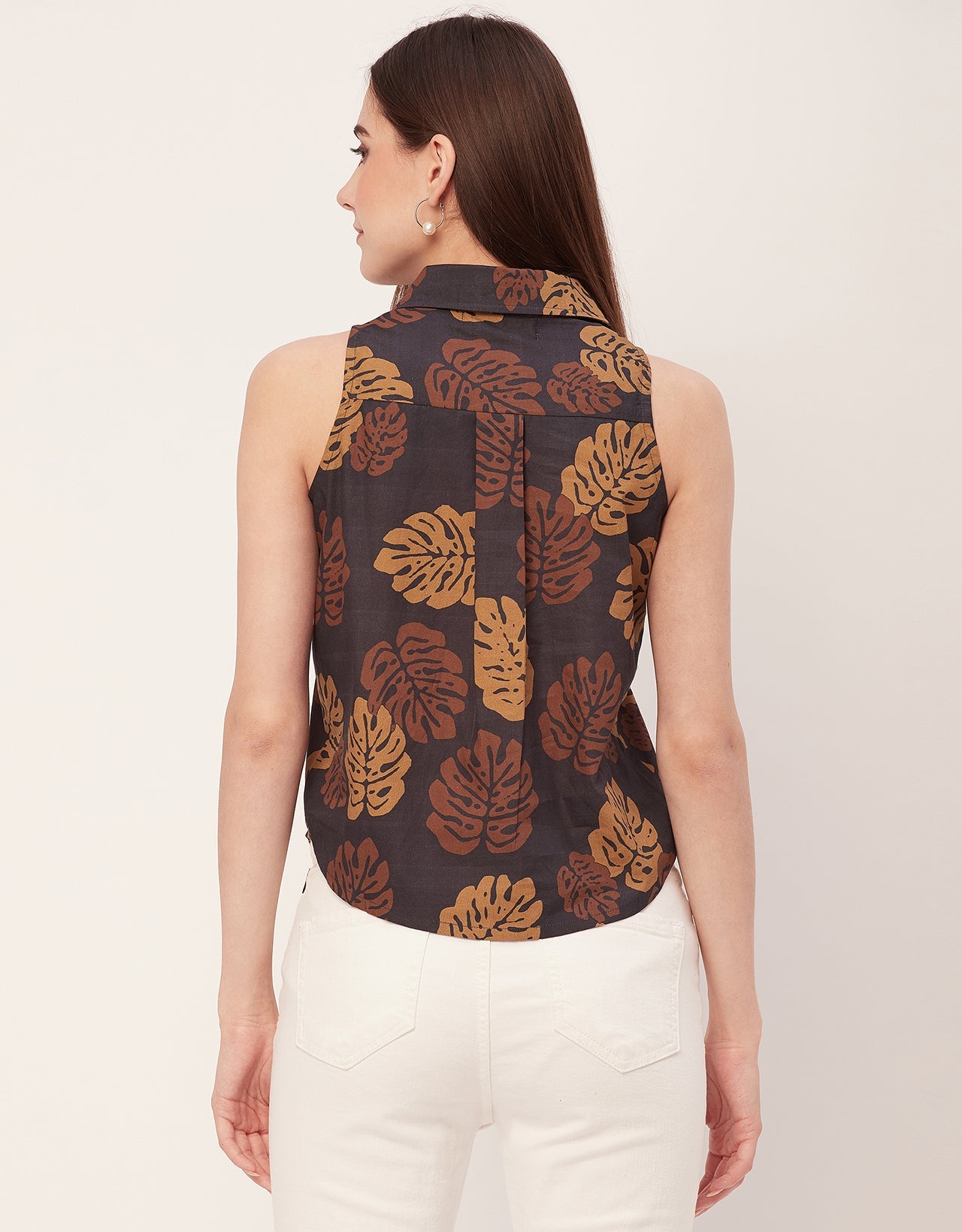 Sleeveless Cotton Shirt