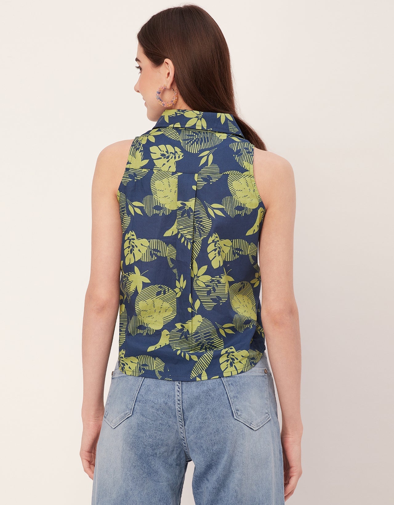 Sleeveless Cotton Shirt