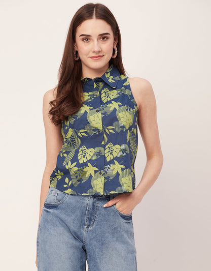 Sleeveless Cotton Shirt