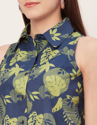 Sleeveless Cotton Shirt