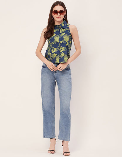 Sleeveless Cotton Shirt