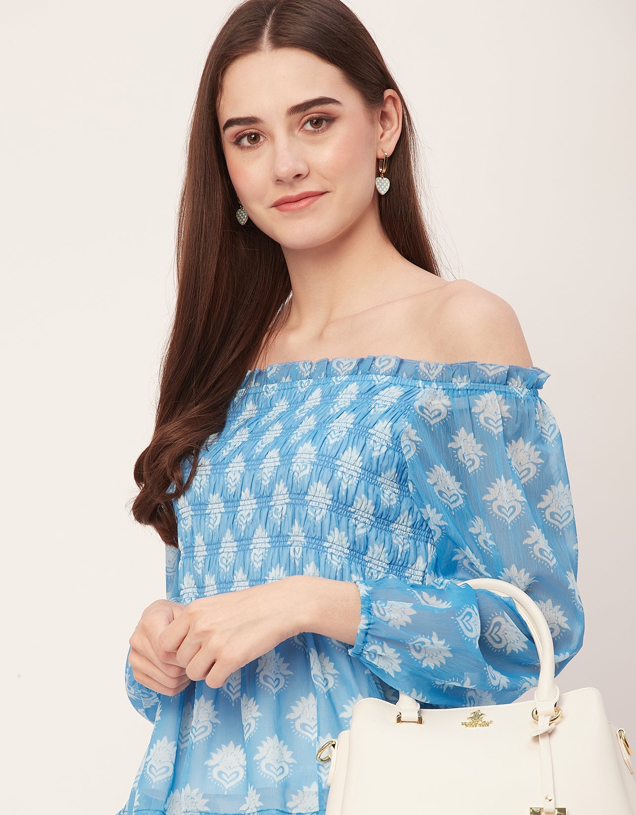 Off-Shoulder Smocked Top