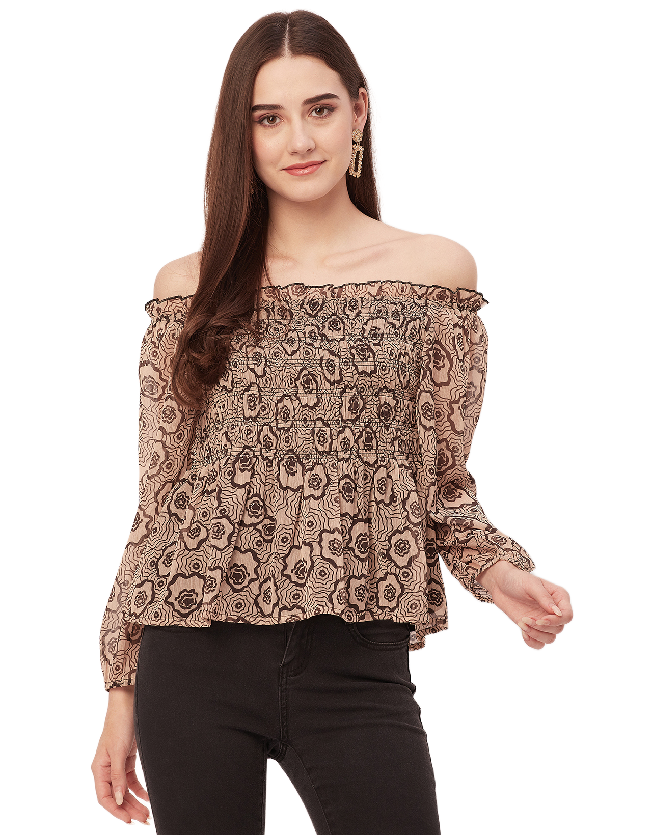 Off-Shoulder Smocked Top