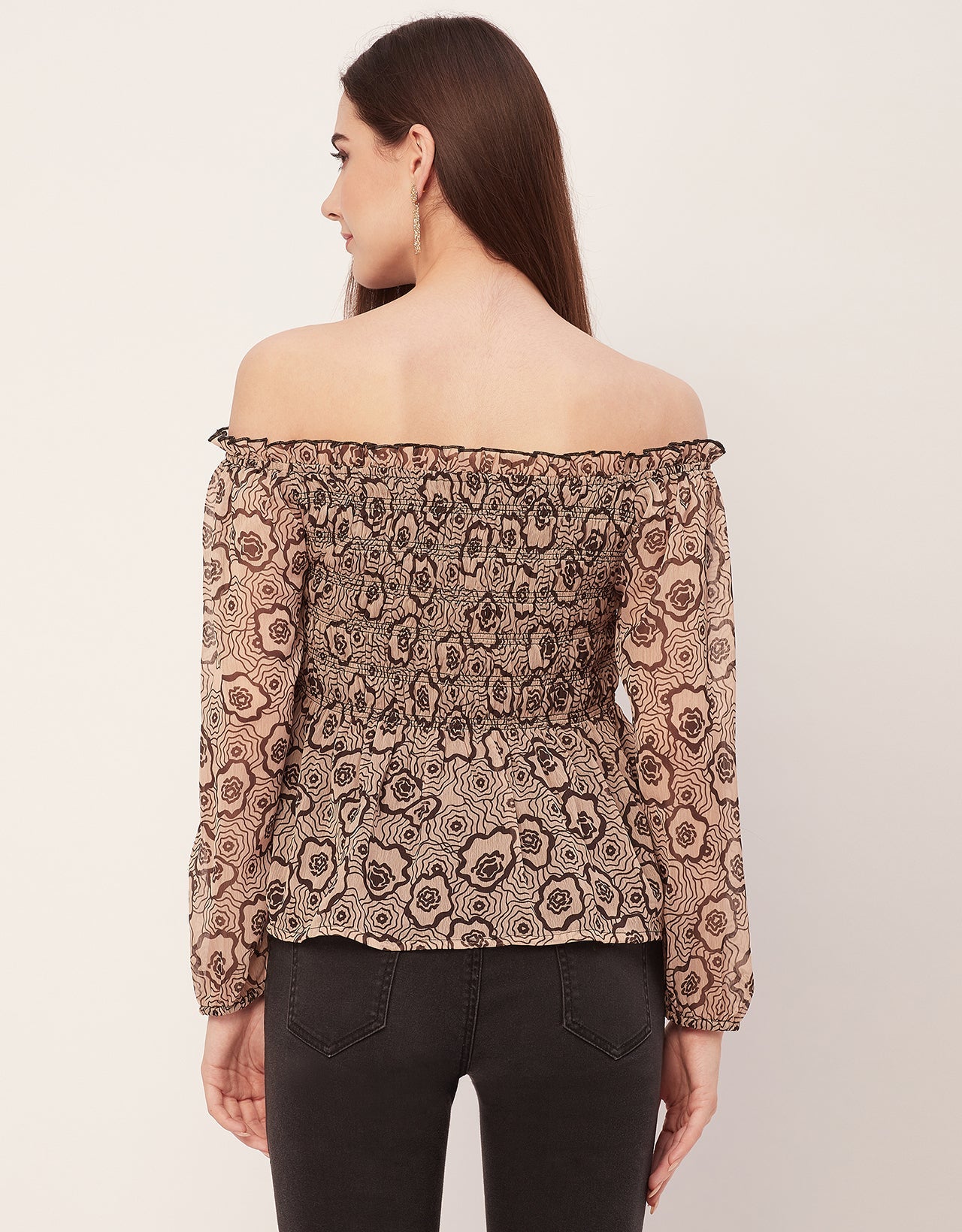 Off-Shoulder Smocked Top