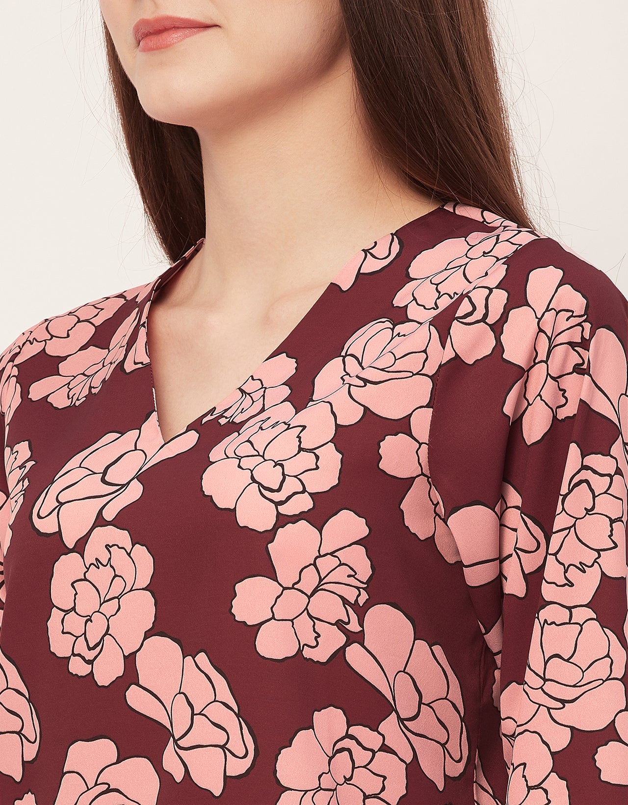 V-Neck Quarter Sleeve Top