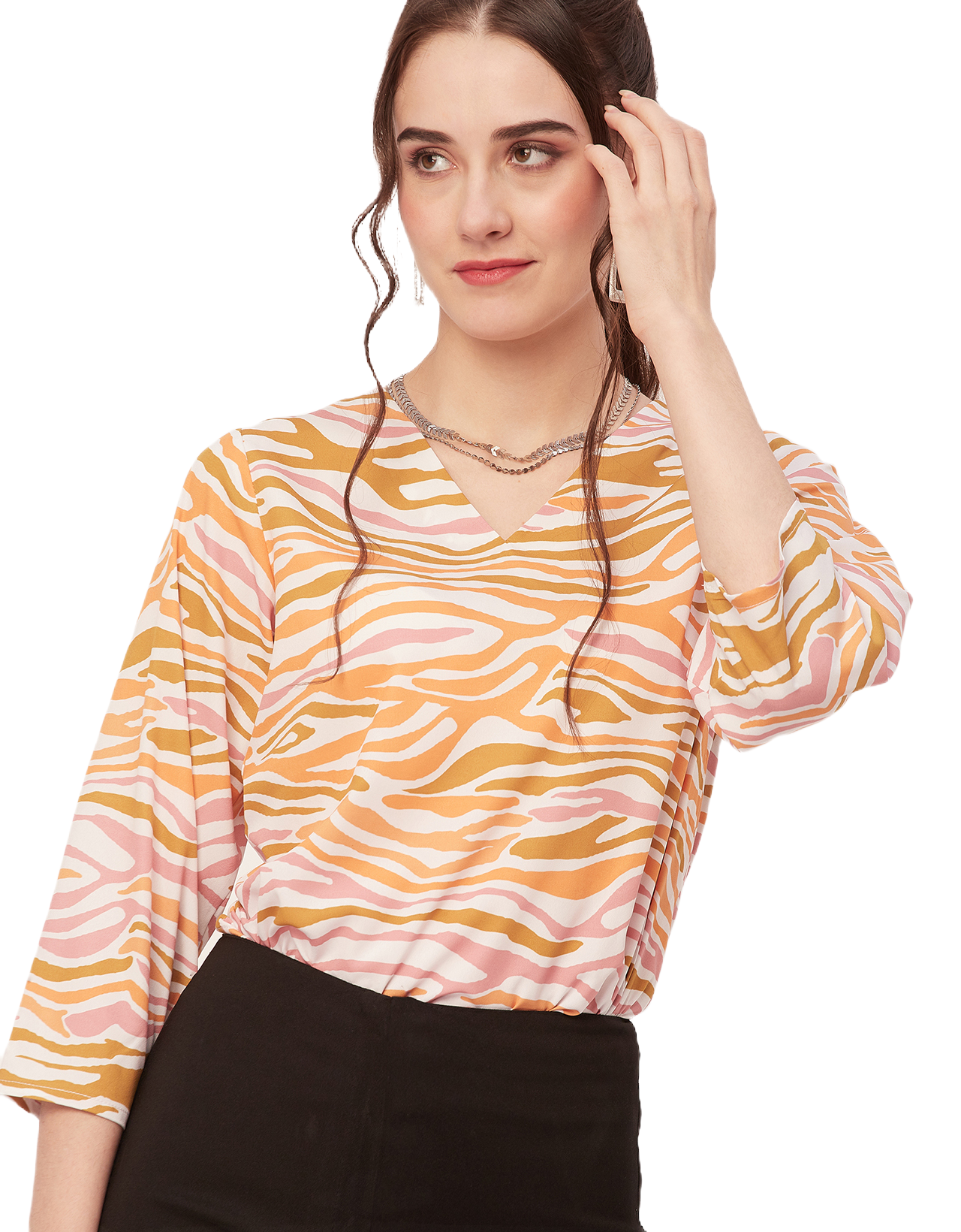 V-Neck Quarter Sleeve Top