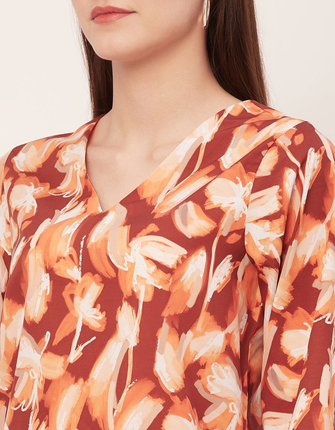 V-Neck Quarter Sleeve Top