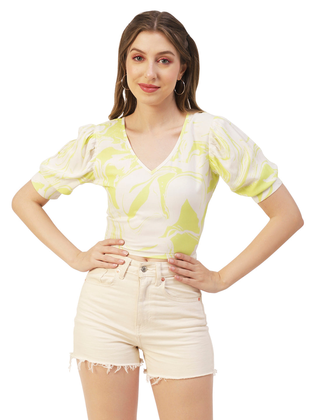 Viscose Rayon V-Neck Top