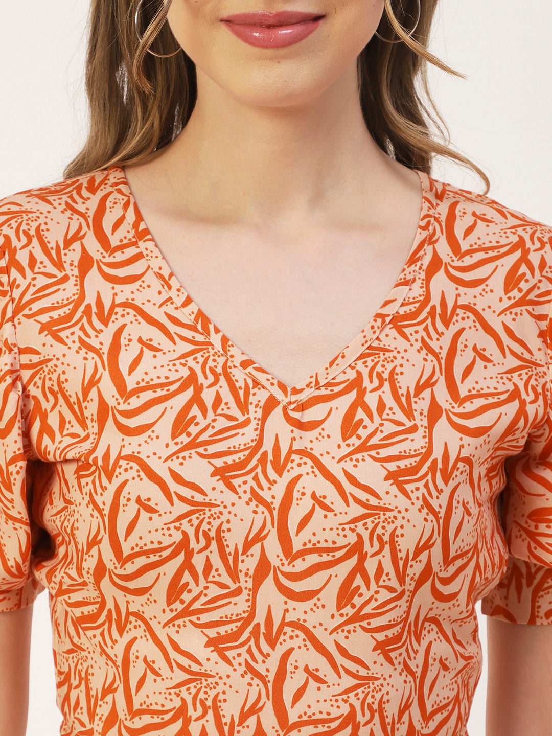 Viscose Rayon V-Neck Top
